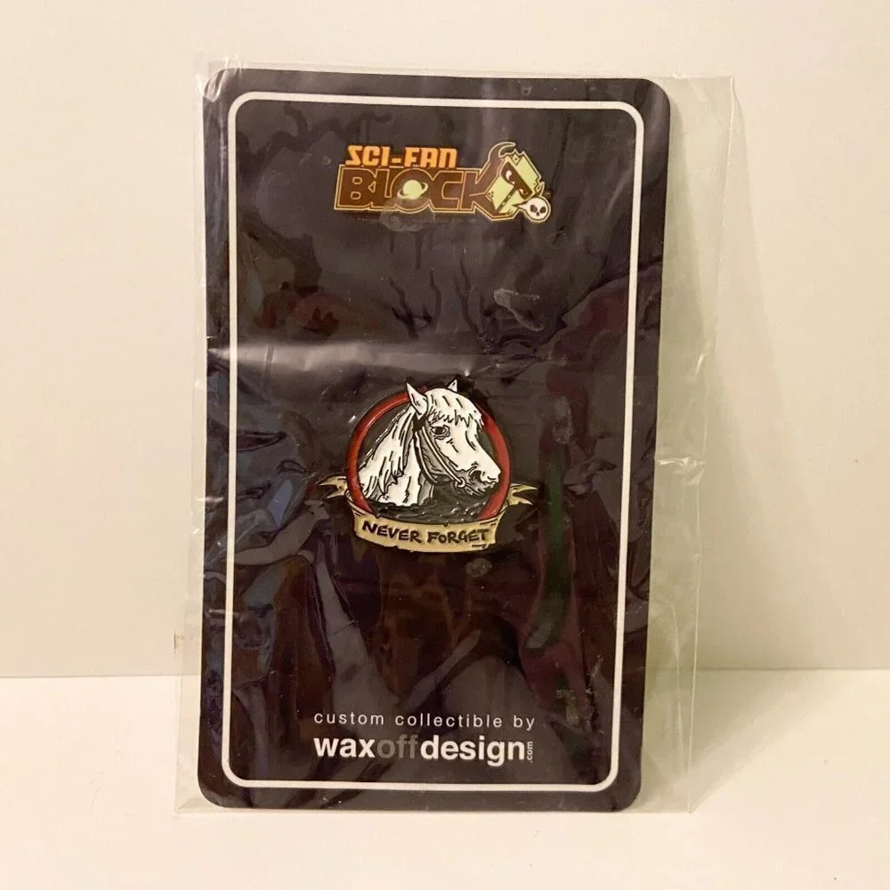 Sci Fan Block The Never Ending Story Artax Enamel Pin Double Backing